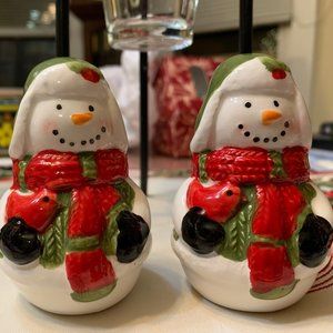 Adorable Festive Snow People - Winter Salt & Pepper Shakers